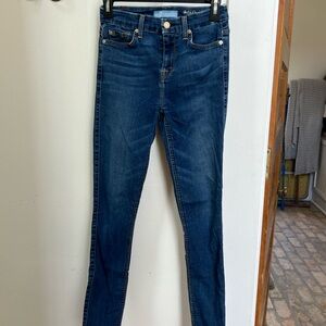 7 For All Mankind Dark Blue Skinny Jeans